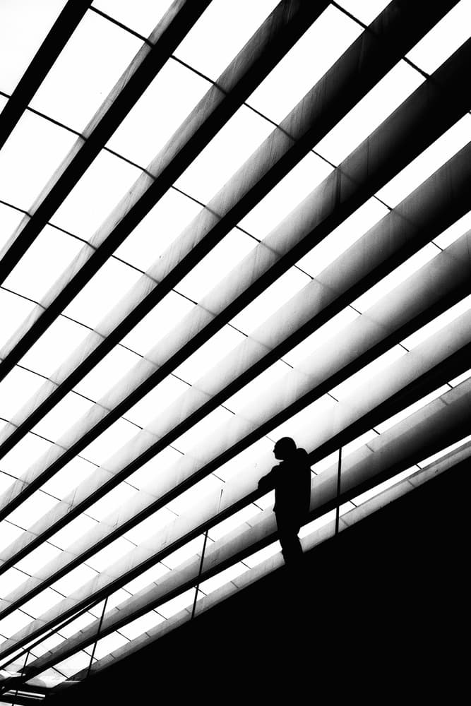 Architectural Light Silhouette by Paulo Abrantes — canvas wall art