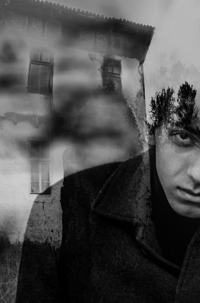 Man's Urban Reflection by Desislava Ignatova — canvas wall art