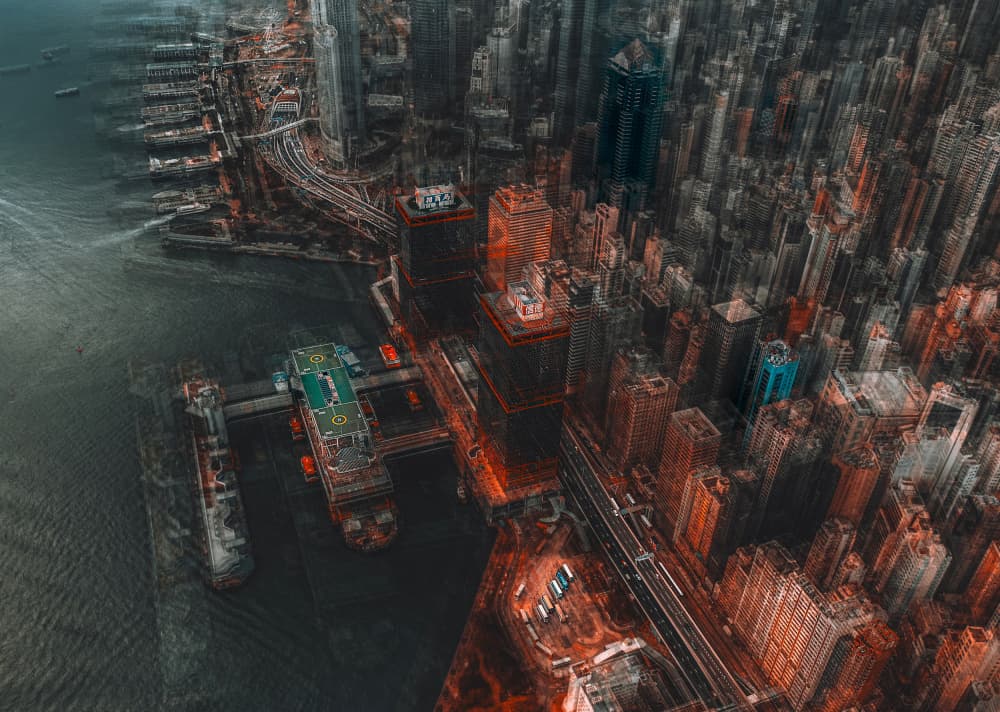 Vibrant City Harbor View by Carmine Chiriacò — canvas wall art