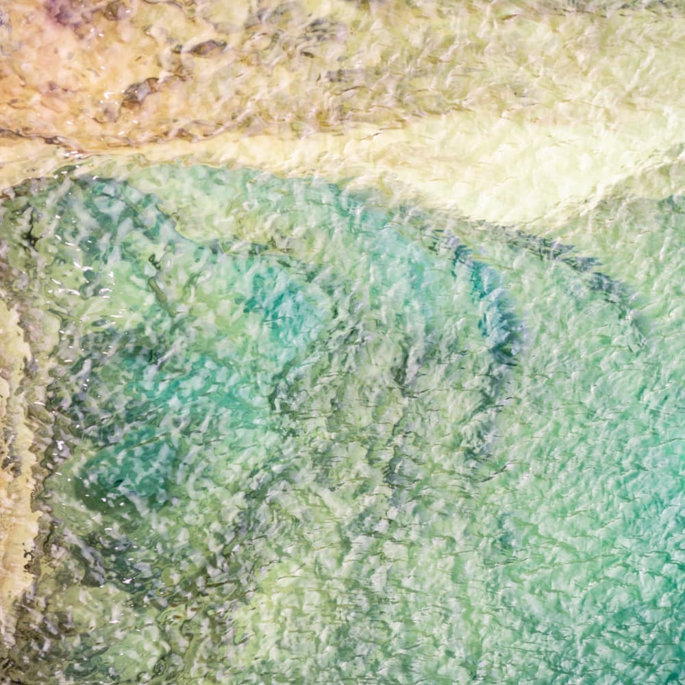 Shimmering Aqua Ripples by Courtney Crane — canvas wall art