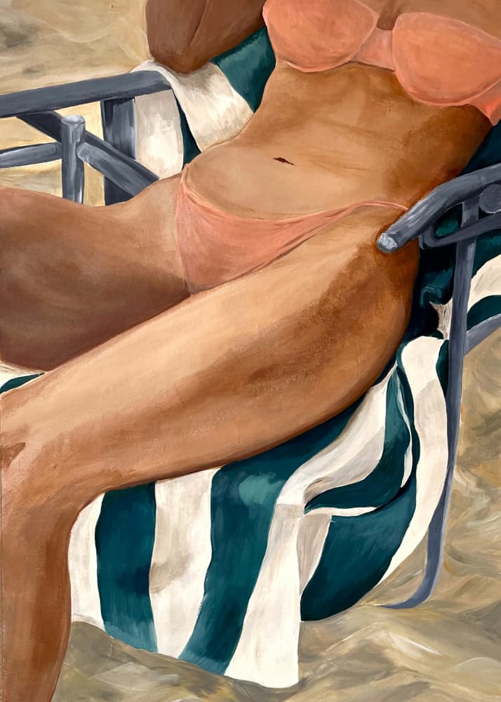 Beach Day Relaxation by marina dorgan — canvas wall art