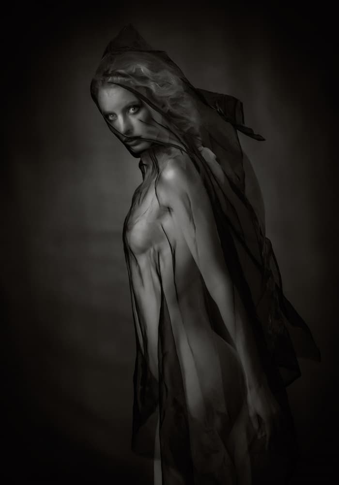 Mysterious Draped Figure by Catchlight Studio — canvas wall art