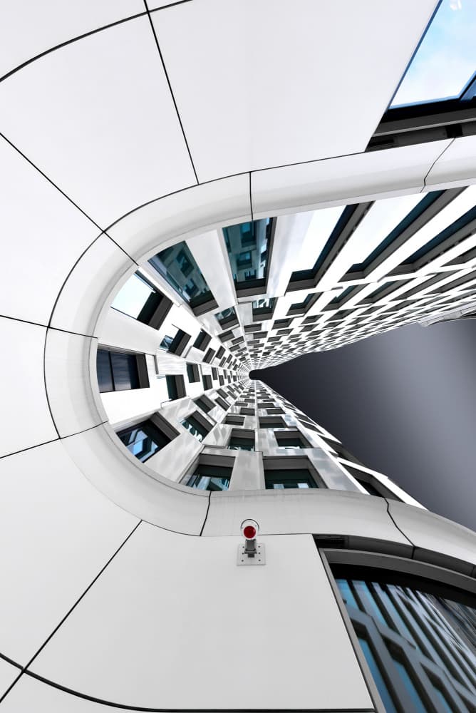 Curved White Architecture by Jorge Pimenta — canvas wall art