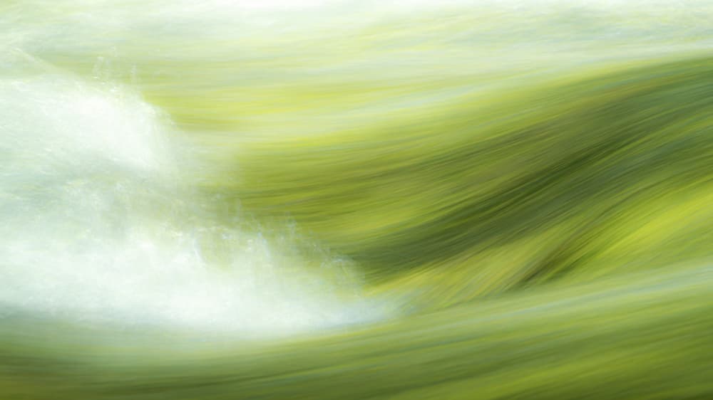 Flowing Green Abstract by Masaki Sugita — canvas wall art