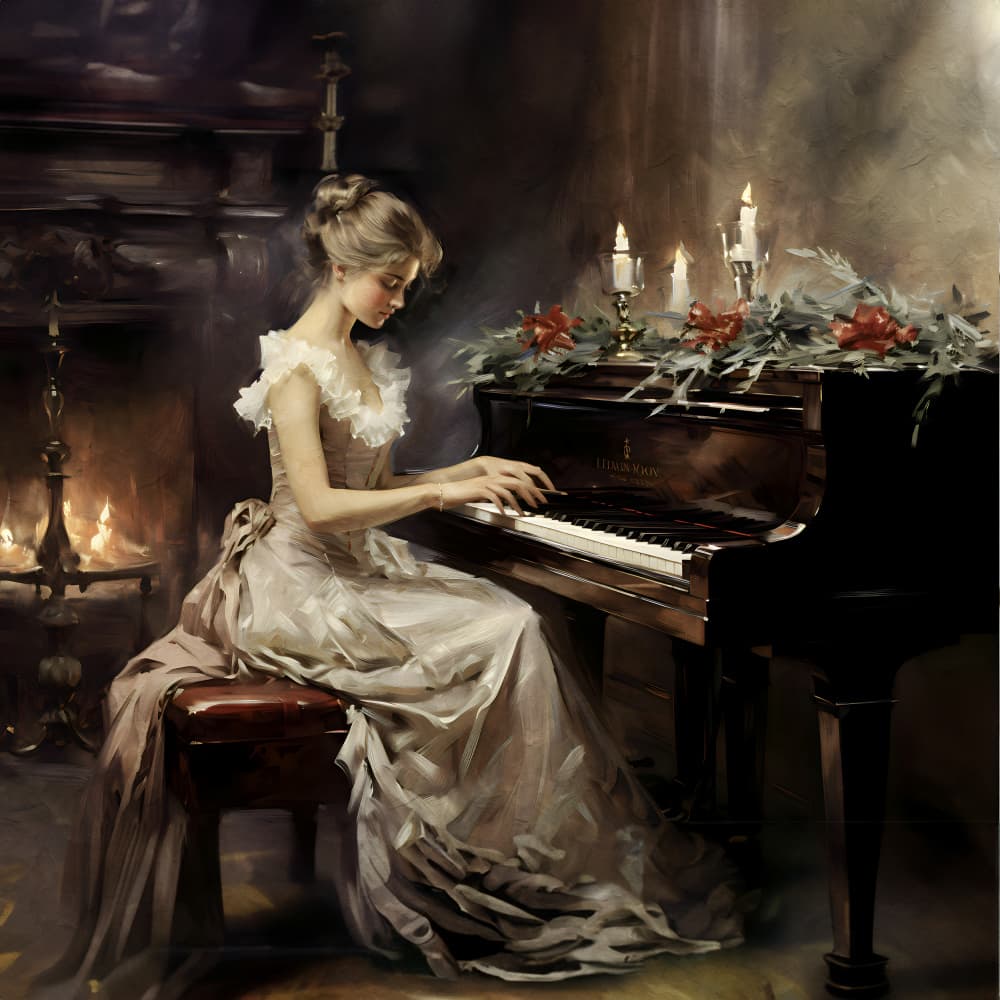 Elegance by Candlelight by Emel Tunaboylu — canvas wall art