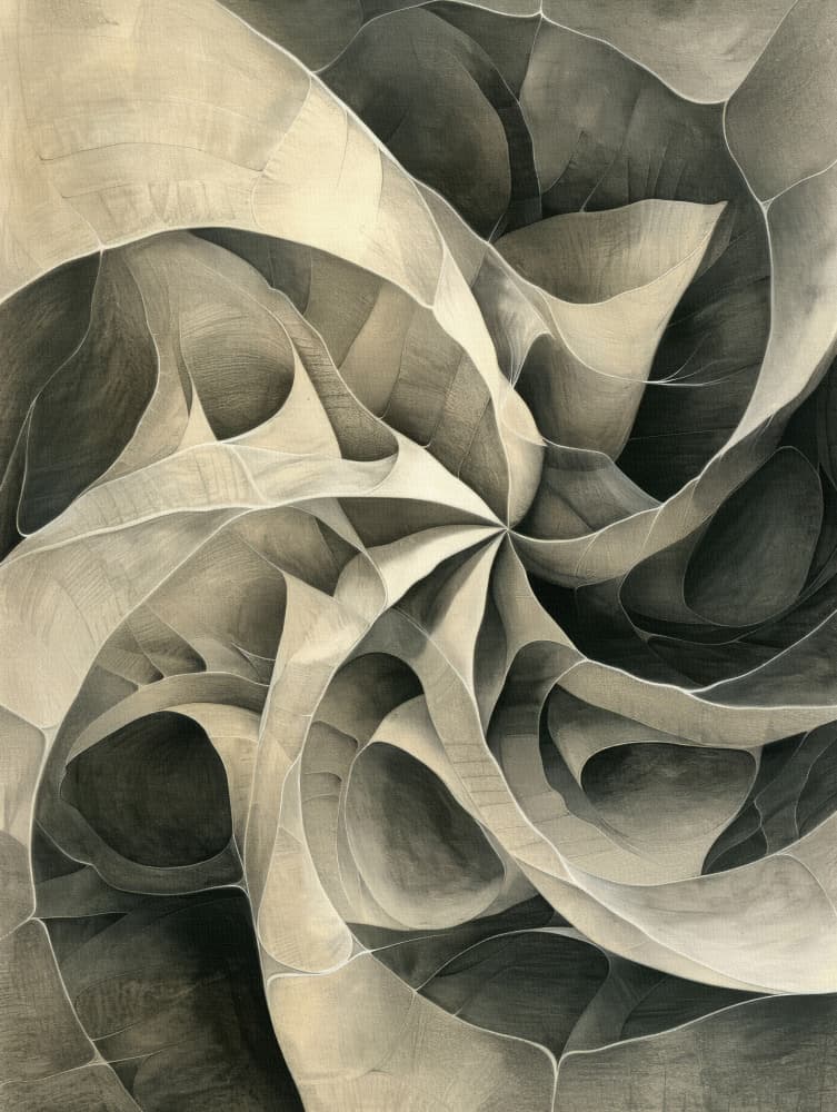Organic Swirling Forms by Bilge Paksoylu — canvas wall art
