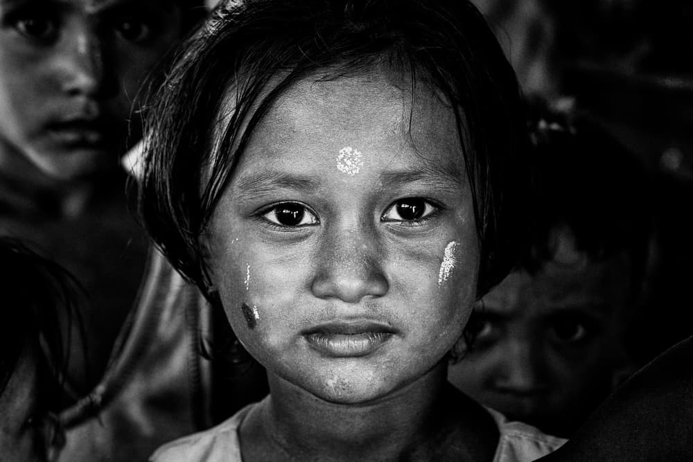Child's Painted Face by Joxe Inazio Kuesta Garmendia — canvas wall art