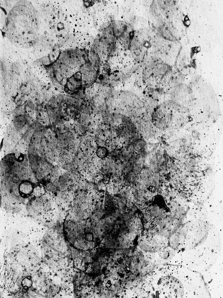Grungy Ink Circles by kathrinmay — canvas wall art