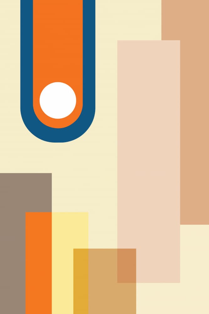 Abstract Warm Geometry by Vesuvik Designs — canvas wall art