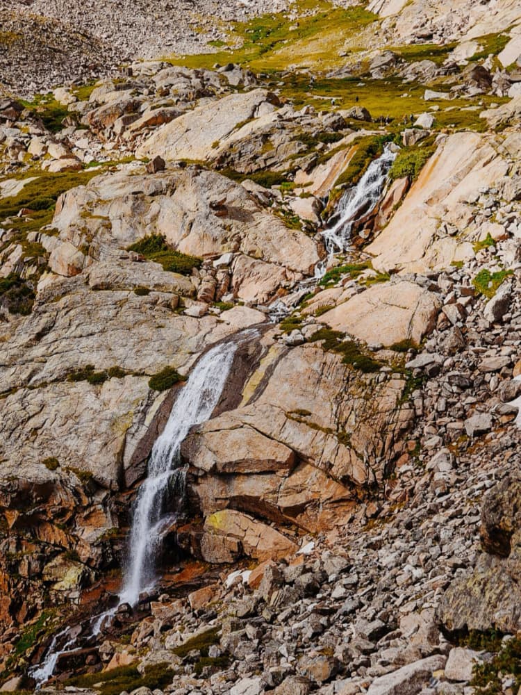 Rocky Mountain Cascade by Del Mundo Imagery — canvas wall art