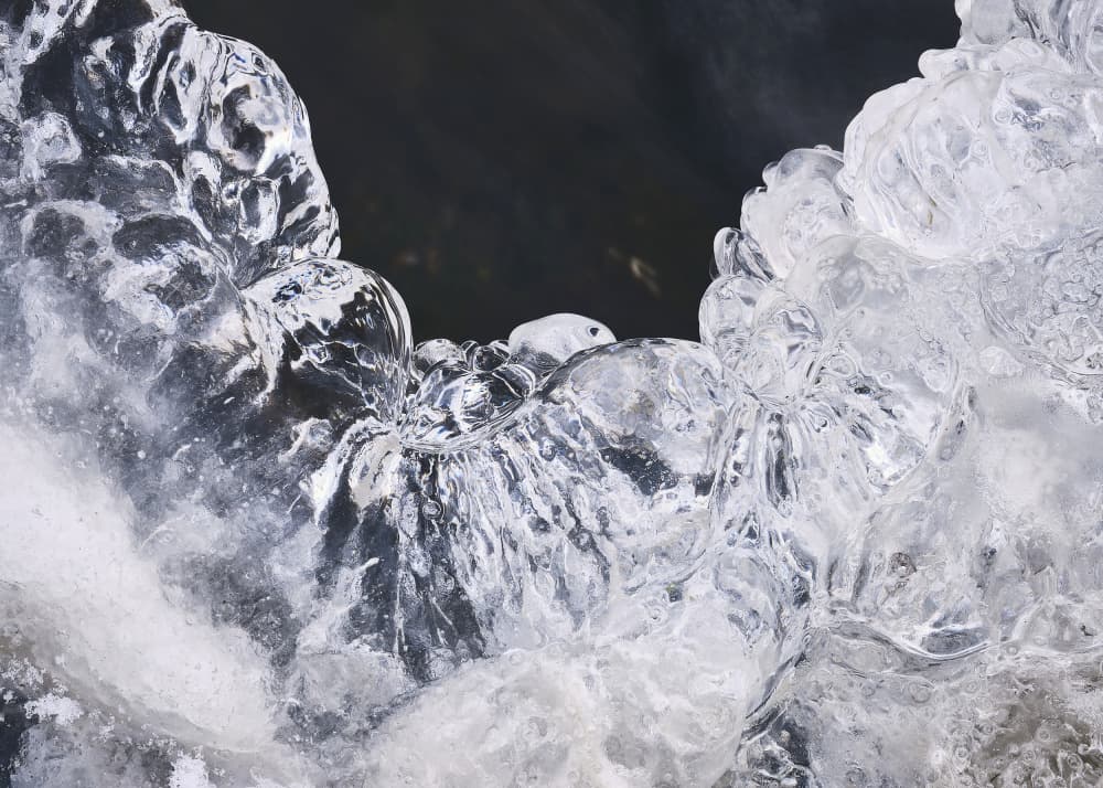 Glistening Ice Flow by Hamed Bank — canvas wall art
