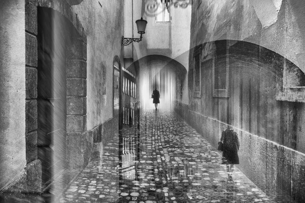 Solitary Street Reflections by Jurij Bizjak — canvas wall art