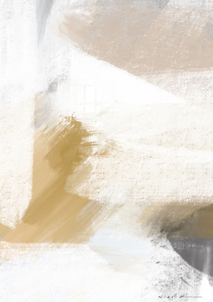 Soft Neutral Abstract by Nilesh Kulkarni — canvas wall art