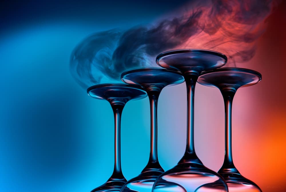 Vibrant Smoke Glasses by Drazen Sokac — canvas wall art