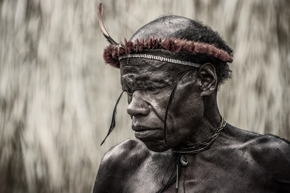 Tribal Elder Profile by Pavol Stranak — canvas wall art