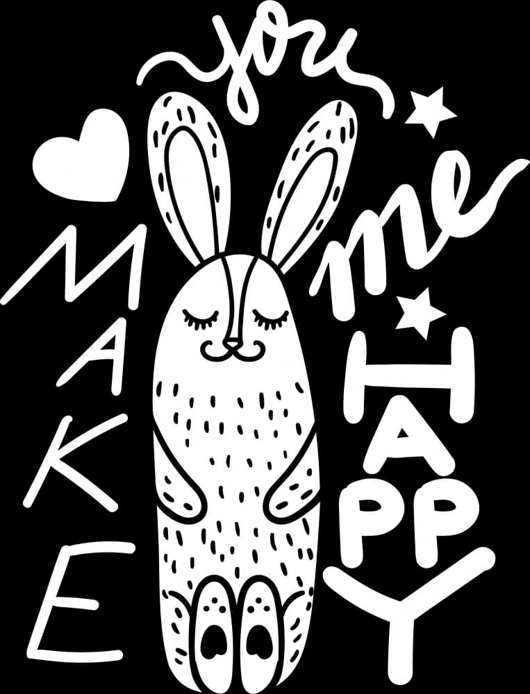 Sweet Bunny Love Quote by Marika Barsrsind β canvas wall art
