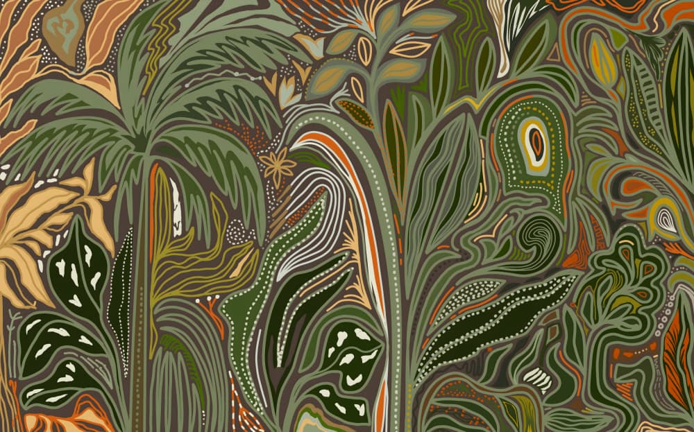 Lush Tropical Jungle by Josie George — canvas wall art