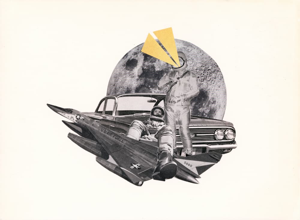 Astronaut Moon Car Dream by Mikhail Siskoff — canvas wall art