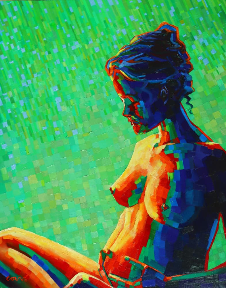 Abstract Nude Woman by Corné Akkers — canvas wall art