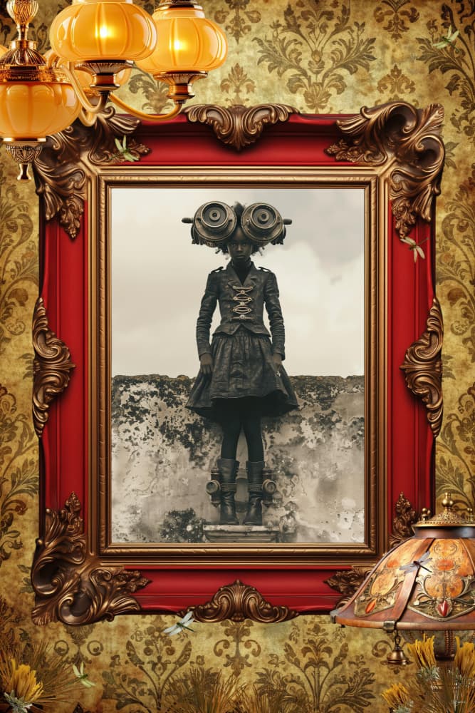 Mysterious Steampunk Figure by Sue Skellern — canvas wall art