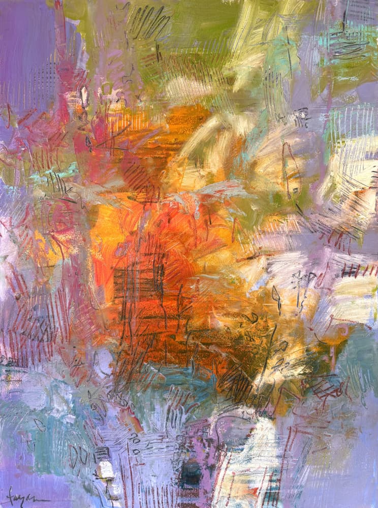 Vibrant Abstract Energy by Dorothy Fagan — canvas wall art