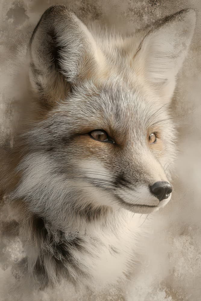 Gentle Fox Portrait by Rafal Kulik — canvas wall art