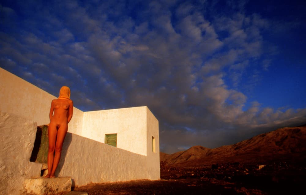 Golden Hour Desert Nude by Dieter Matthes — canvas wall art