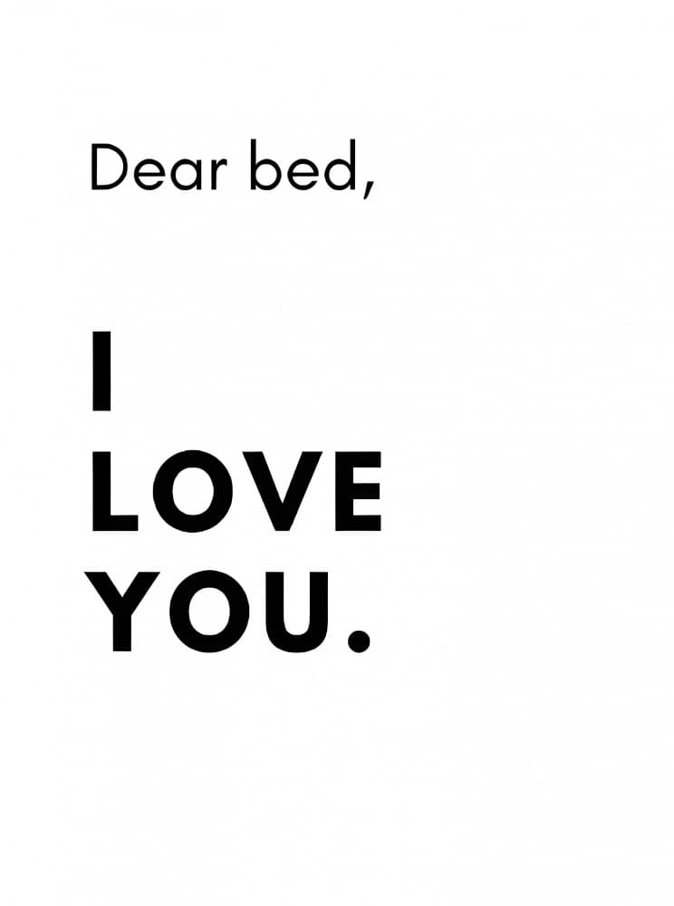 Dear Bed I Love You by Kristina N. - SoulArt Shop — canvas wall art