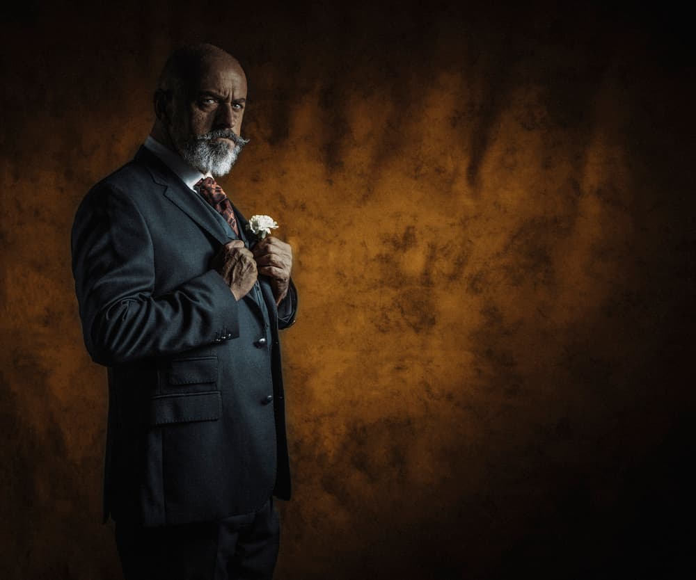 Dapper Gentleman With Flower by gNo — canvas wall art