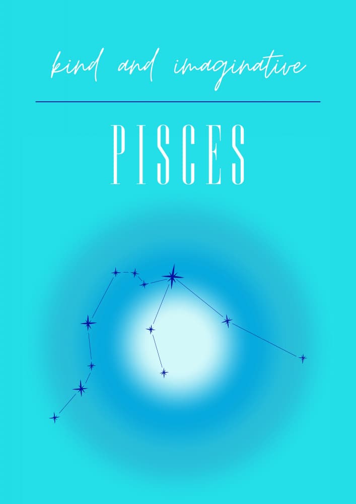 Celestial Pisces Constellation by Amélie — canvas wall art