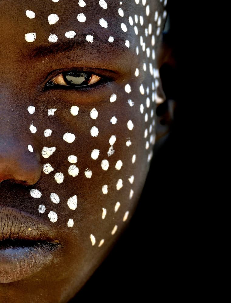 Painted Dot Face by Giuseppe DAmico — canvas wall art