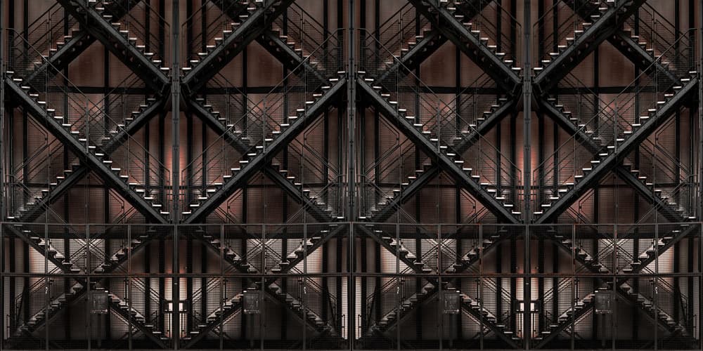 Industrial Stair Structure by Gilbert Claes — canvas wall art