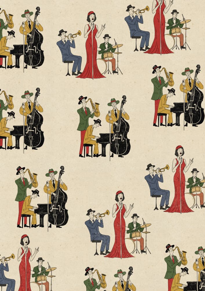 Classic Jazz Ensemble by Nicholas — canvas wall art