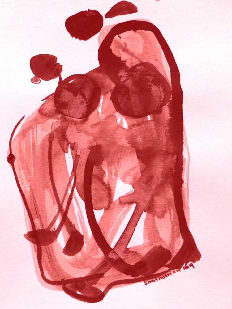 Warm Family Embrace by Santhosh ch — canvas wall art