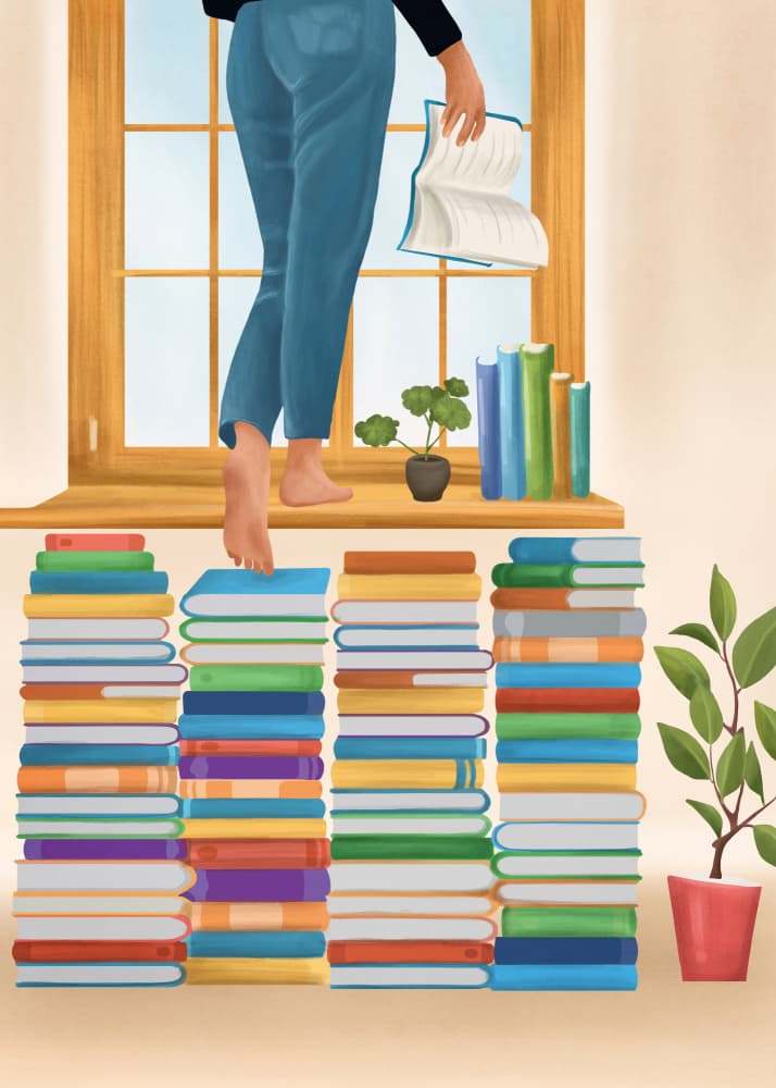 Reading to Rise by Flow Line — canvas wall art