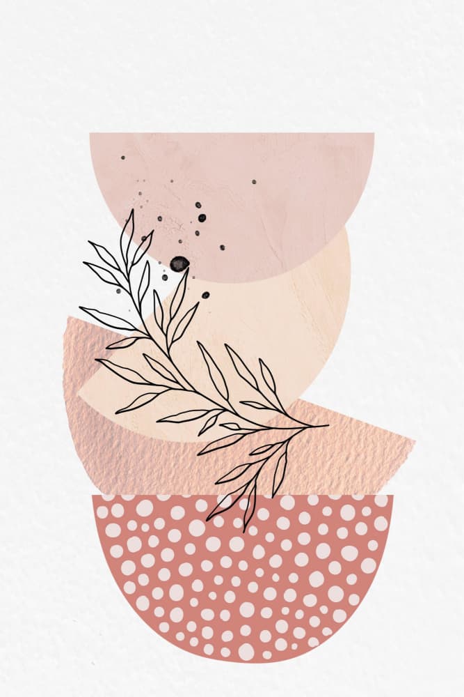 Blush Botanical Shapes by Sally Ann Moss — canvas wall art