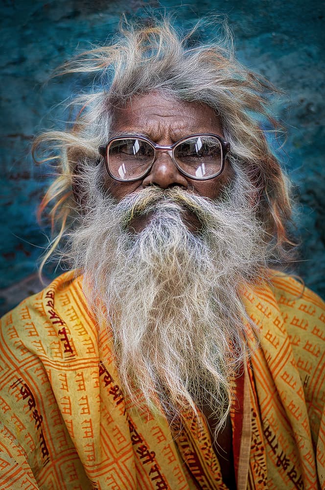 Indian Sadhu Portrait by Saurabh Sirohiya — canvas wall art