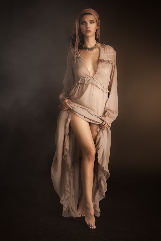 Sheer Dress Portrait by Jan Slotboom — canvas wall art