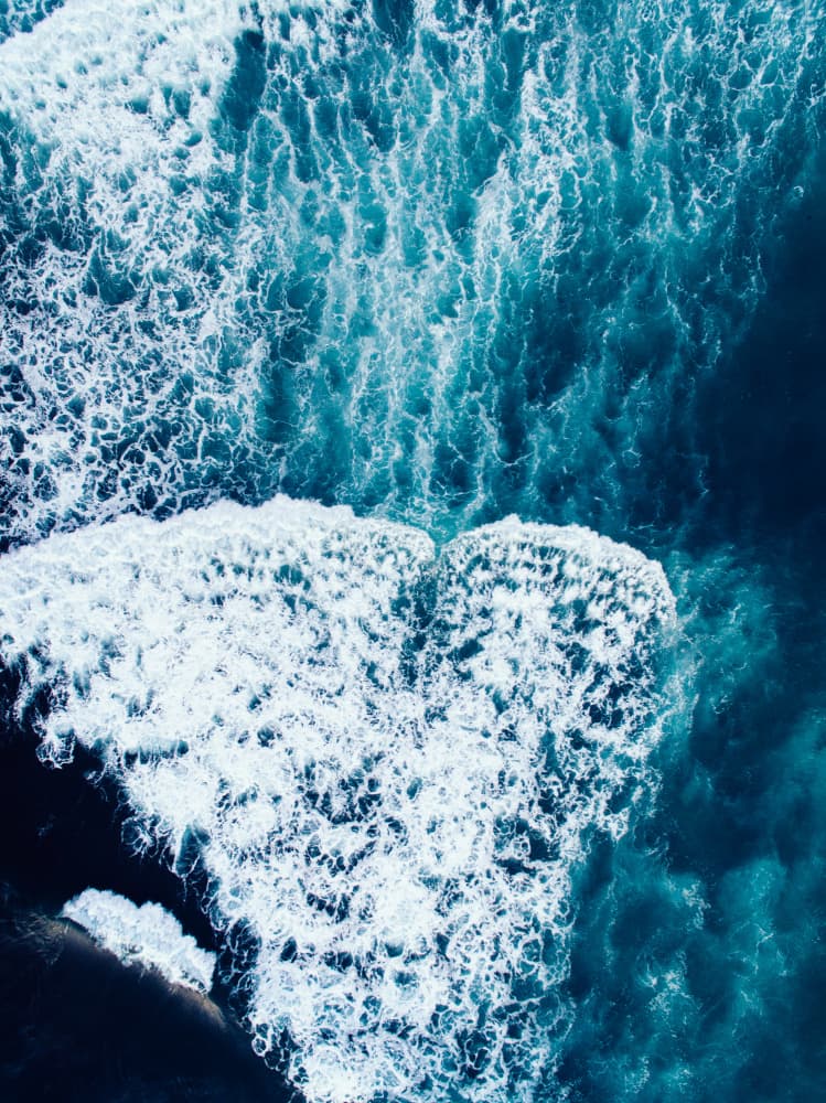 Ocean Heart Waves by Javier Pardina — canvas wall art