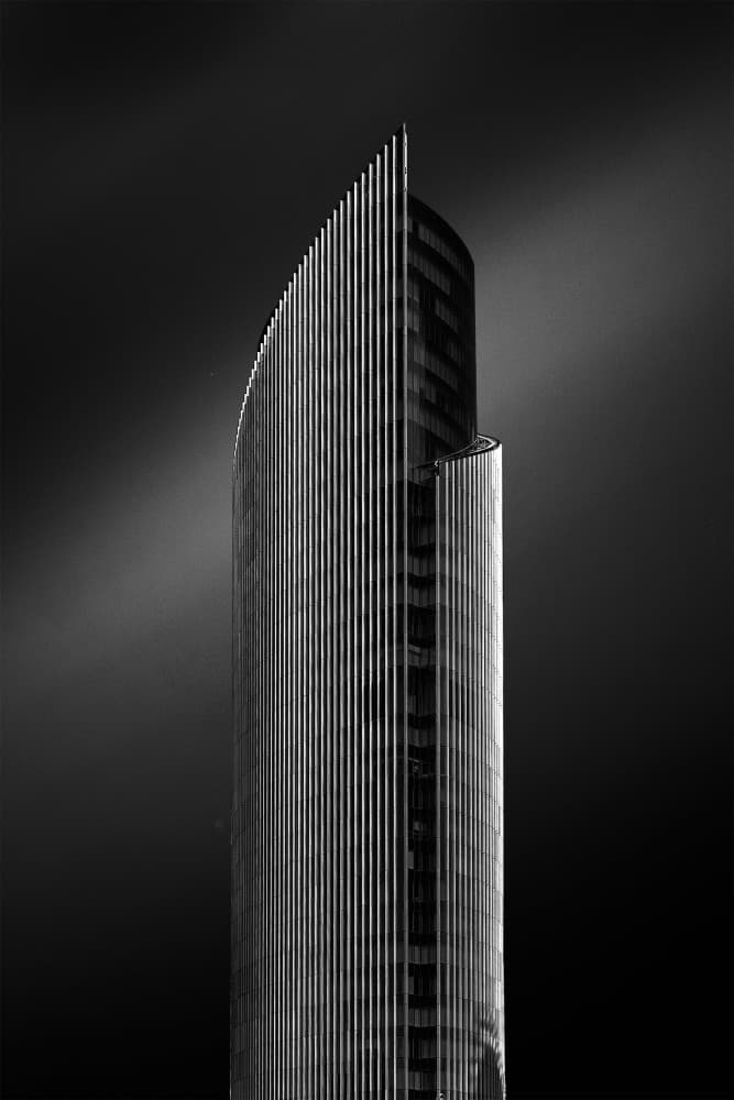 Sleek Modern Skyscraper by Jef Van den Houte — canvas wall art