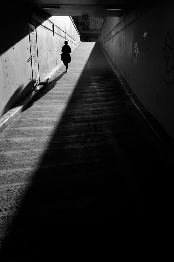 Dramatic Tunnel Silhouette by Tamas Dragon — canvas wall art