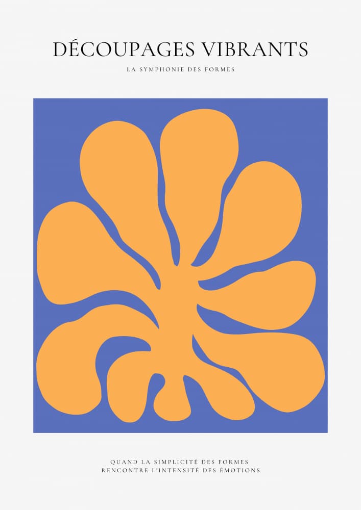 Vibrant Orange Organic Form by RS LAB STUDIO — canvas wall art