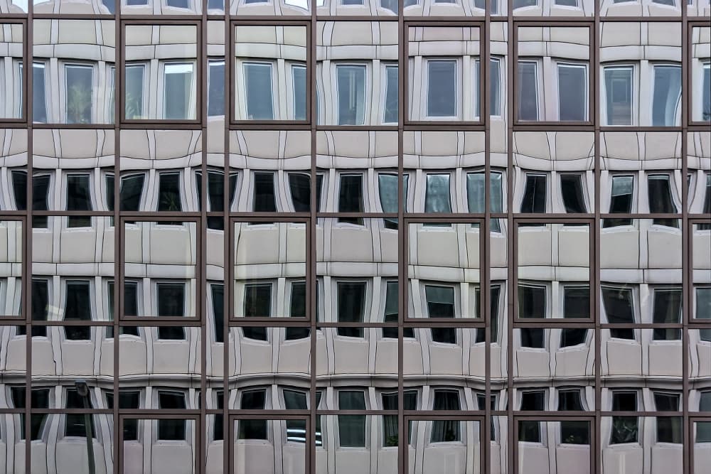 Modern Window Reflections by Angéla Vicedomini — canvas wall art