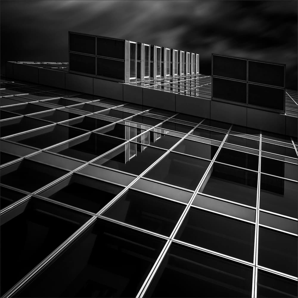 Abstract Glass Facade by Gilbert Claes — canvas wall art