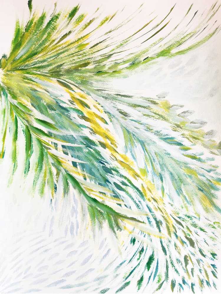 Vibrant Green Leaves by Breanna Megan Studio — canvas wall art