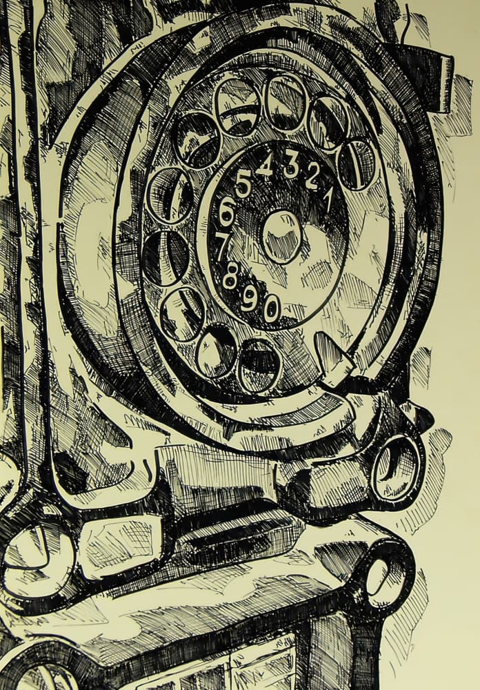 Classic Rotary Telephone by Kulik — canvas wall art