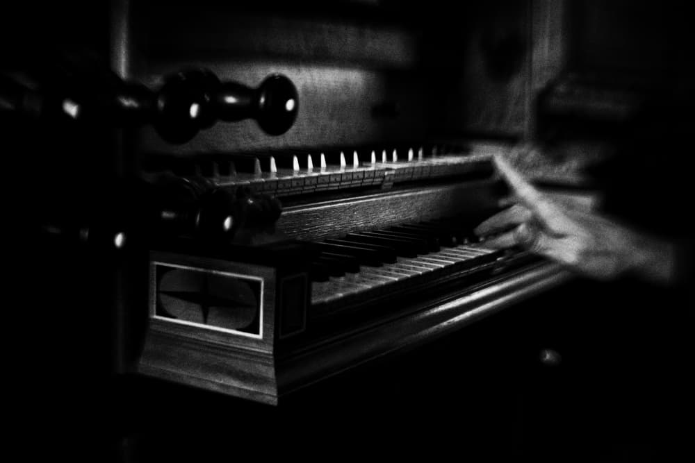 Dark Piano Performance by Jacob Tuinenga — canvas wall art