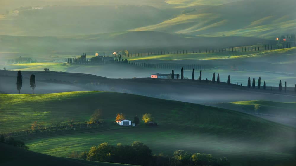 Tuscan Misty Morning by Petar Sabol — canvas wall art