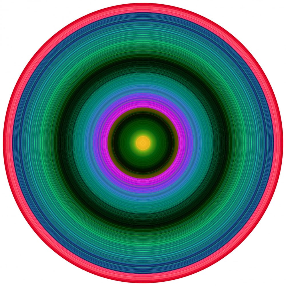 Colorful Concentric Circles by PASLIER Morgan — canvas wall art