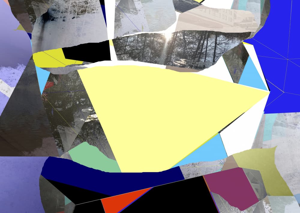 Abstract Sunlight Collage by Stefan Fransson — canvas wall art